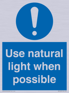 Use natural light when possible
